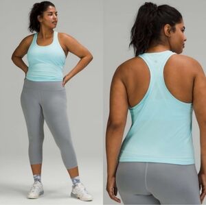 lululemon athletica Light Aqua Racerback Tank Top